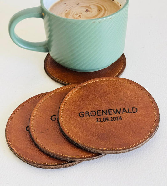 Leather Coasters (x4)