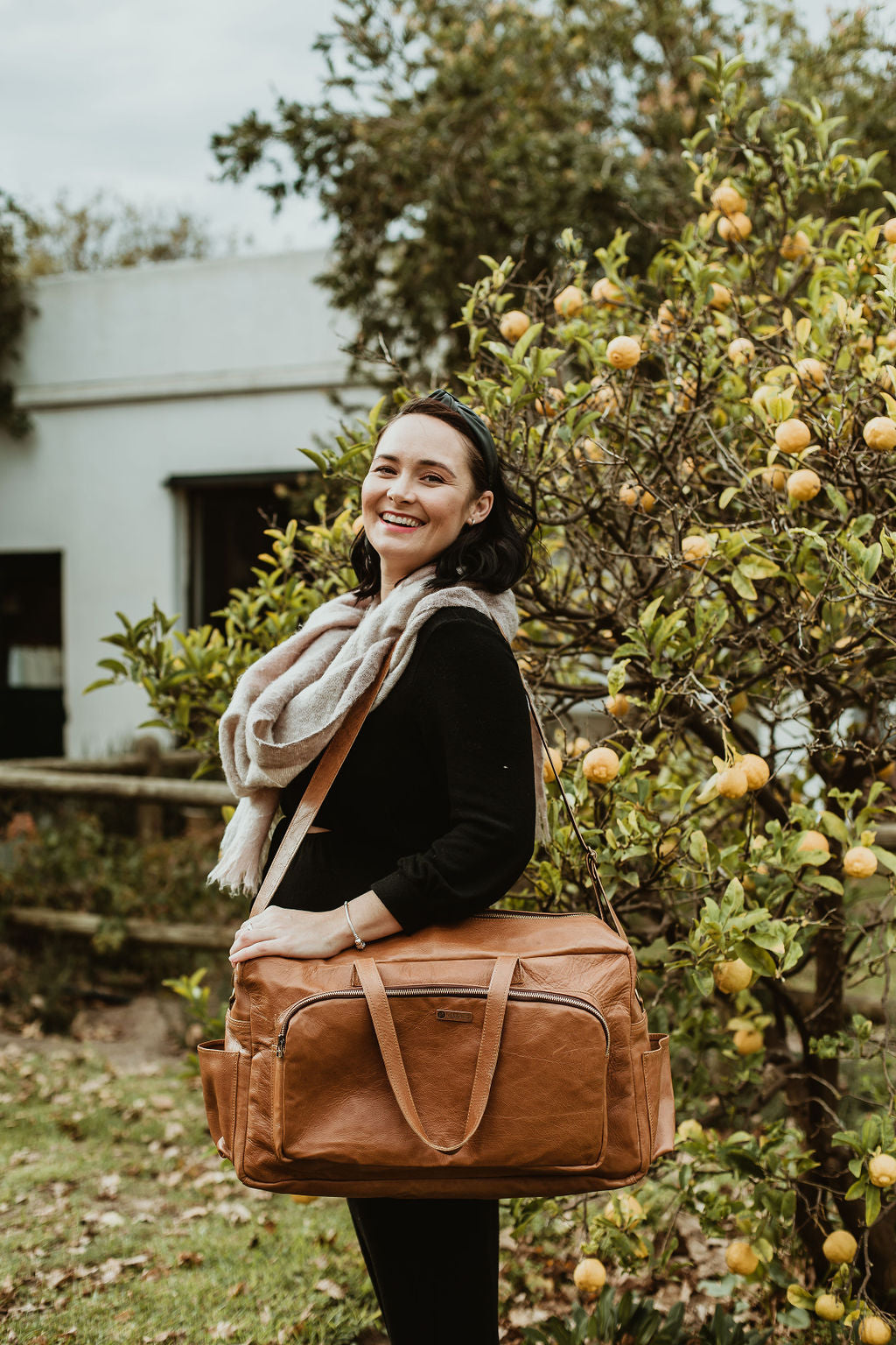 Nappy discount bags leather